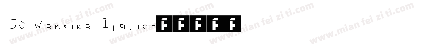 JS Wansika Italic字体转换